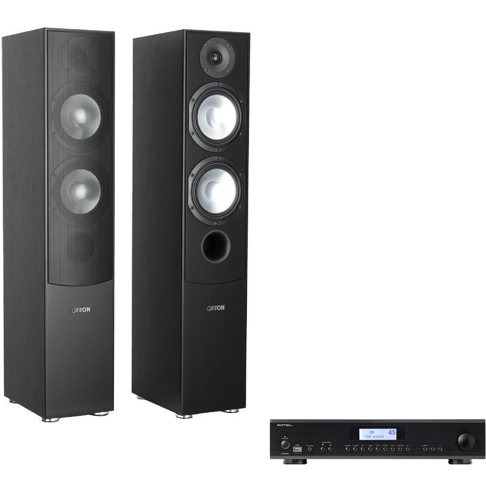 Комплект стерео системы - Rotel A12MKII Black + Canton GLE 470.2 Black