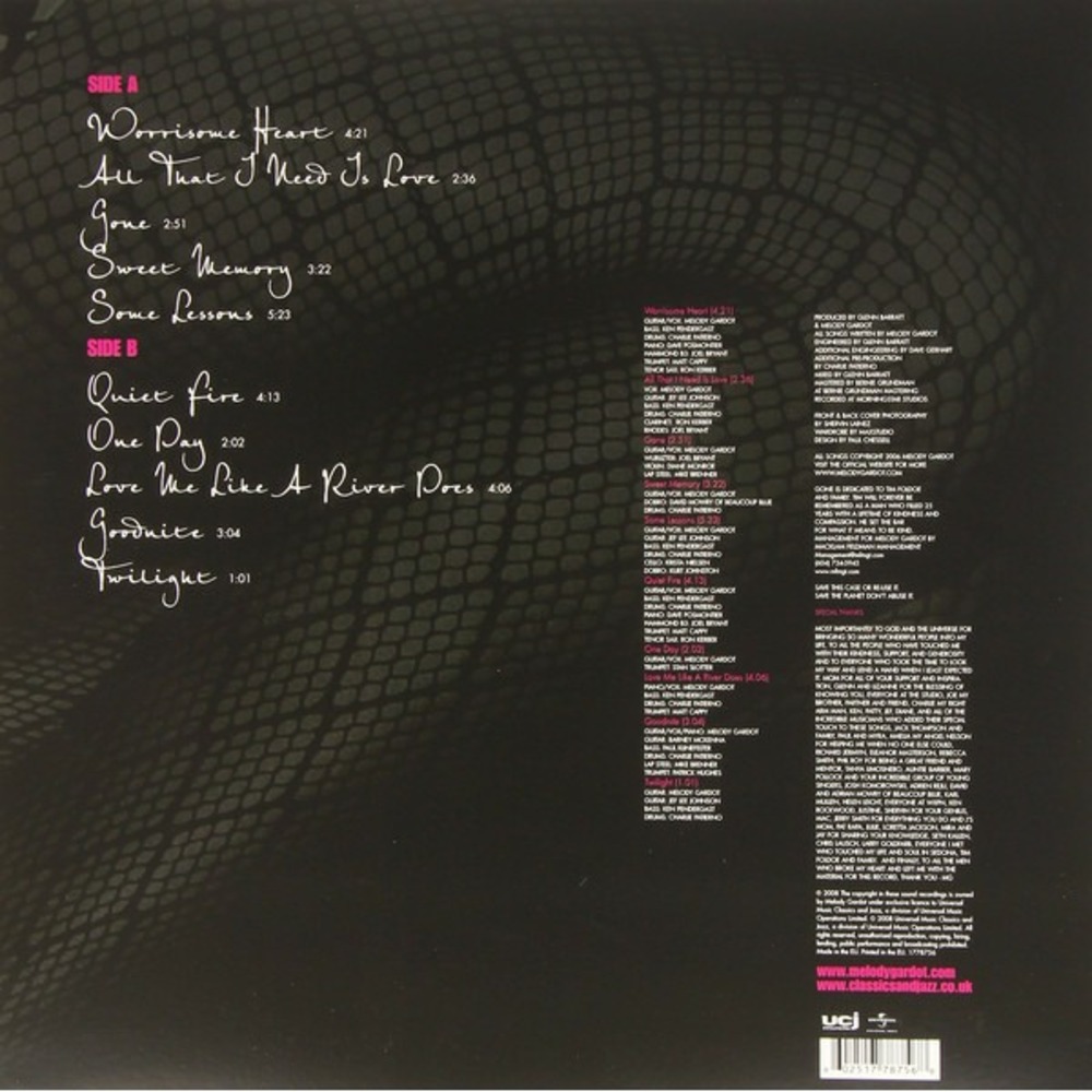 Пластинка LP Melody Gardot / Worrisome Heart