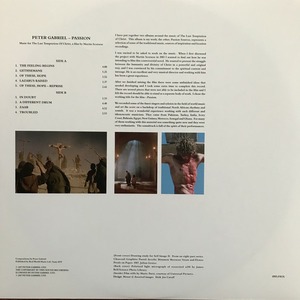 Пластинка LP Peter Gabriel / Passion