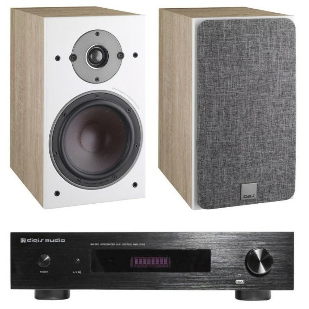 Комплект стерео системы Digis AUDIO MK-285 + DALI OBERON 3 Светлый дуб