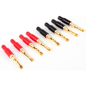 Разъем Банана Black Rhodium Gold Plated Z Plug Screw Banana Red