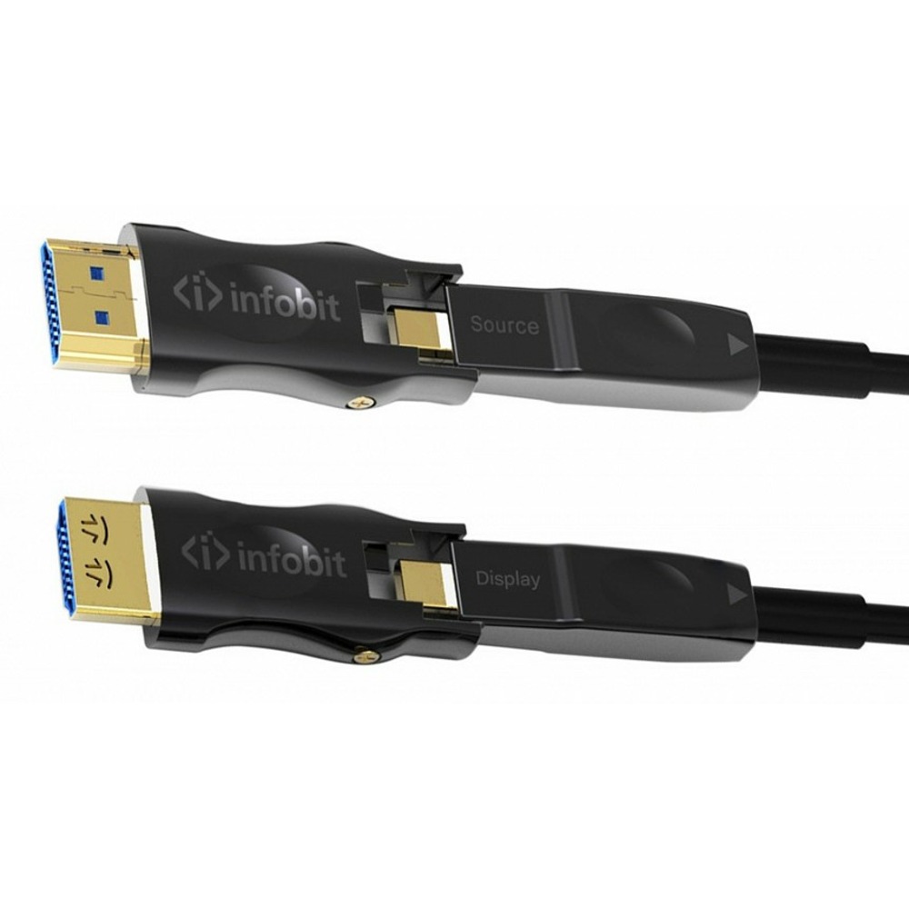 Кабель HDMI - HDMI оптоволоконные Infobit AOC-HDMI-DD15L 15.0m
