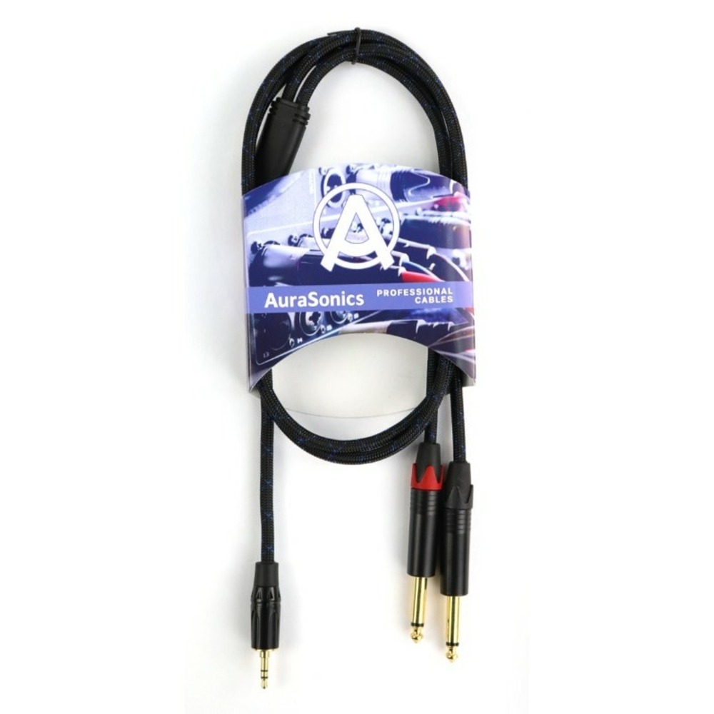 Кабель аудио 1xMini Jack - 2xJack AuraSonics J35Y2J63-3-LONG 3.0m