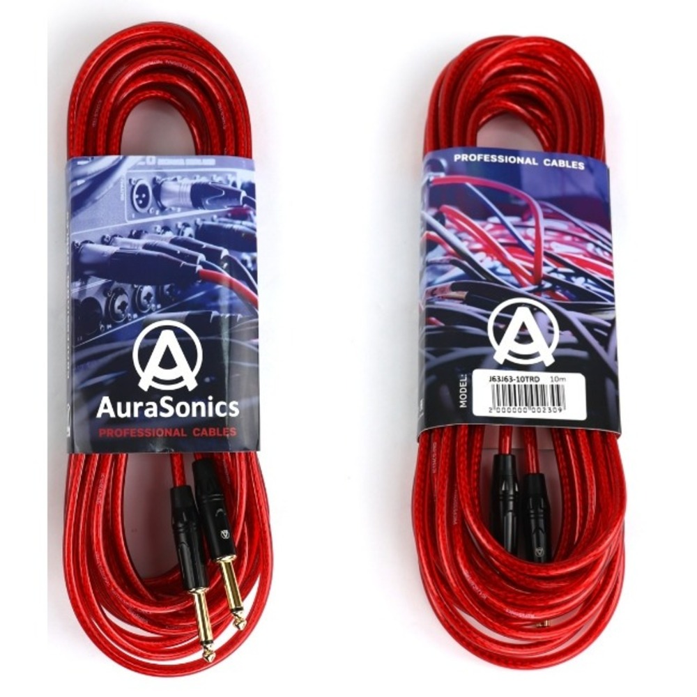 Кабель аудио 1xJack - 1xJack AuraSonics J63J63-10TRD 10.0m