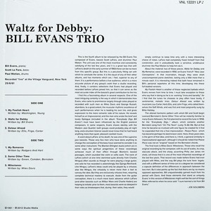 Пластинка LP The Bill Evans Trio with Scott LaFaro And Paul Motian - Waltz For Debby