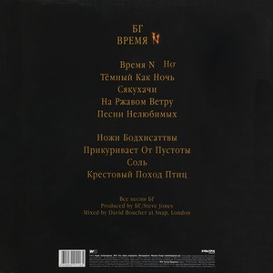 Пластинка LP Борис Гребенщиков - Время N