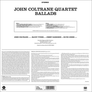 Пластинка LP The John Coltrane - Quartet Ballads (Audiophile Edition)