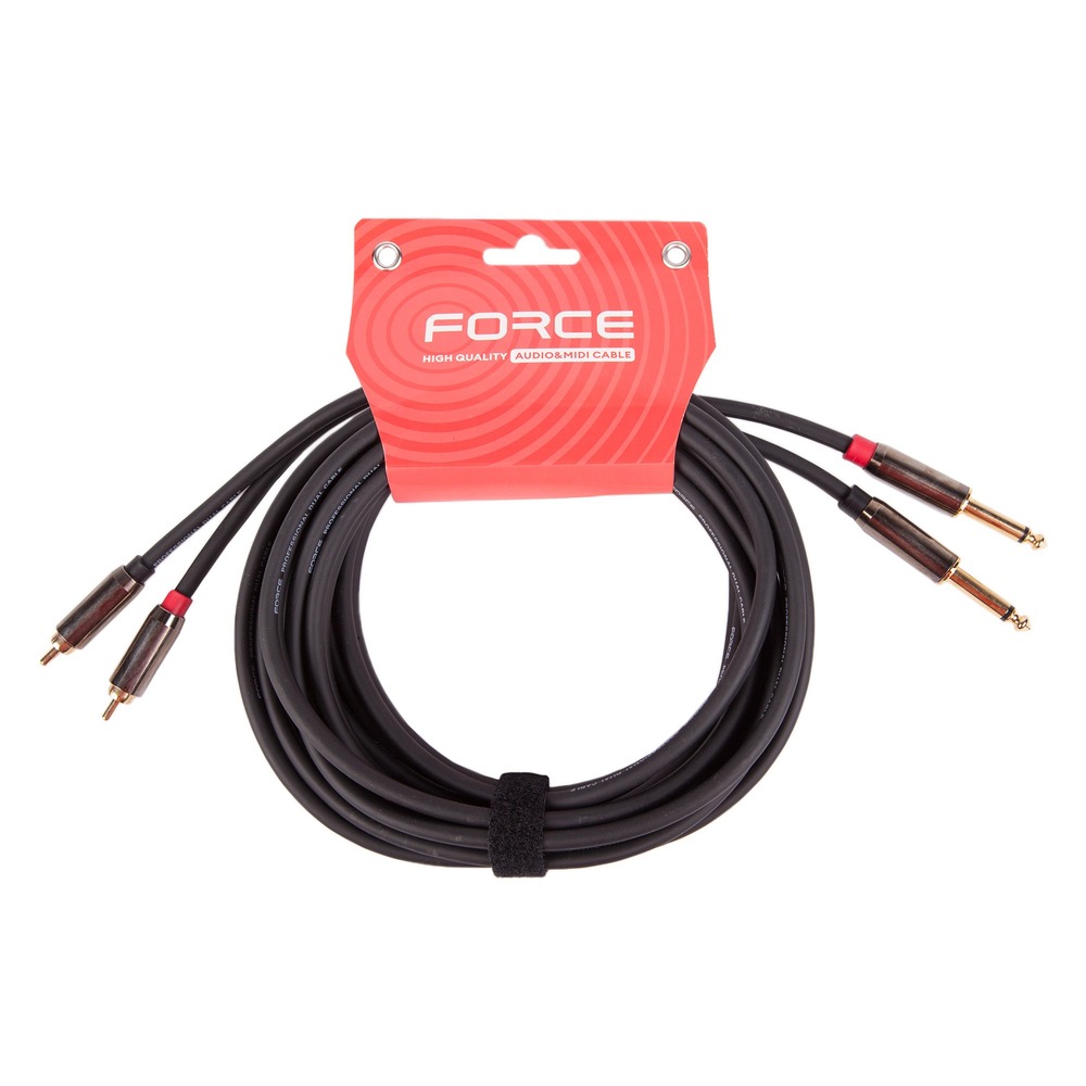 Кабель аудио 2xJack - 2xRCA FORCE FLC-37/4.5 4.5m