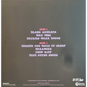 Пластинка LP Black Sabbath - Paranoia (BBC Sunday Show 26th April 1970) (Pink & Black Splatter Vinyl)