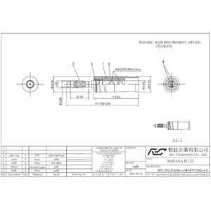 Разъем Банана Aec Connectors BP-120 Gold Set-2