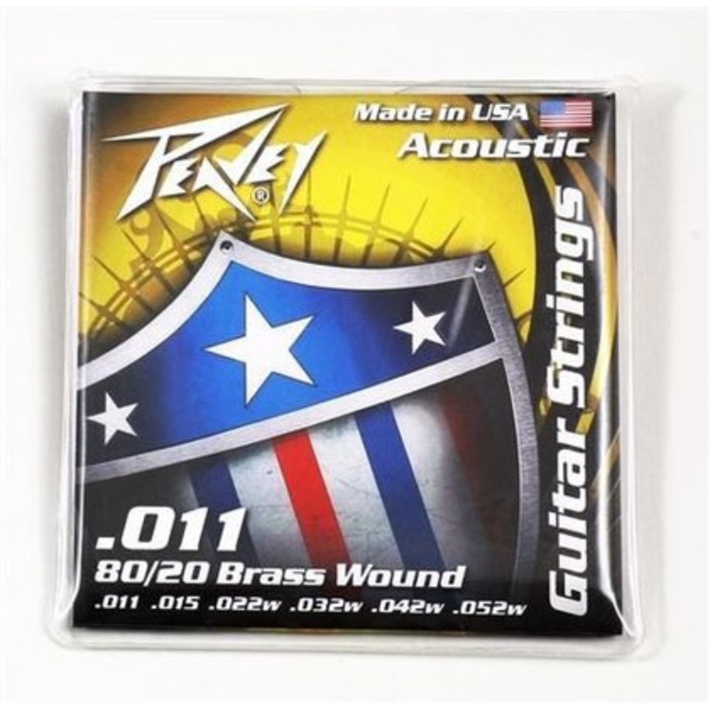 Струны для акустической гитары PEAVEY 80/20 Acoustic Brass Wound Strings 11