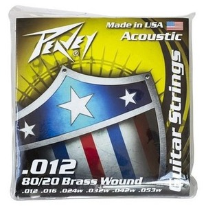 Струны для акустической гитары PEAVEY 80/20 Acoustic Brass Wound Strings 12