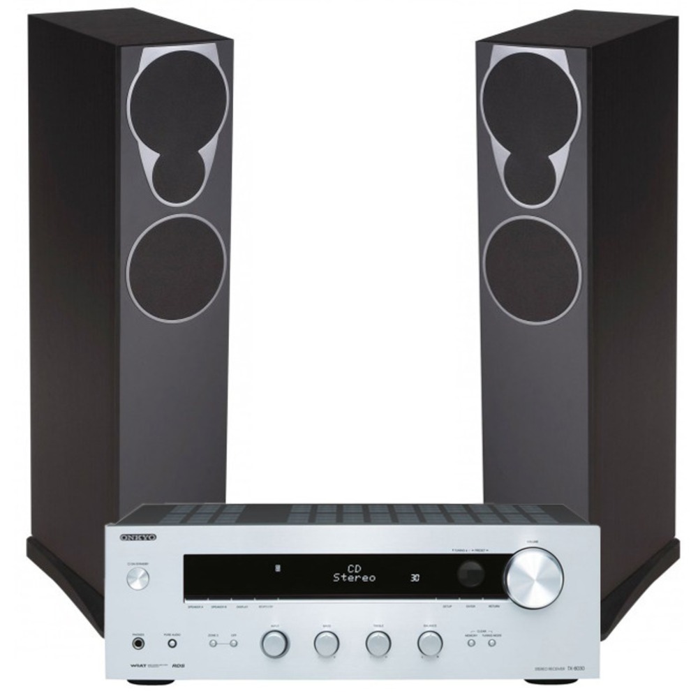 Микросистема Onkyo TX-8030 Silver + Mission MX4 Black