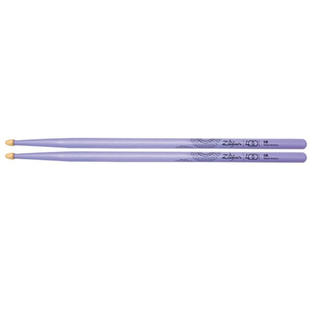 Палочки для барабана ZILDJIAN Z5BACP-400 Limited Edition 400th Anniversary 5B Acorn Purple Drumstick