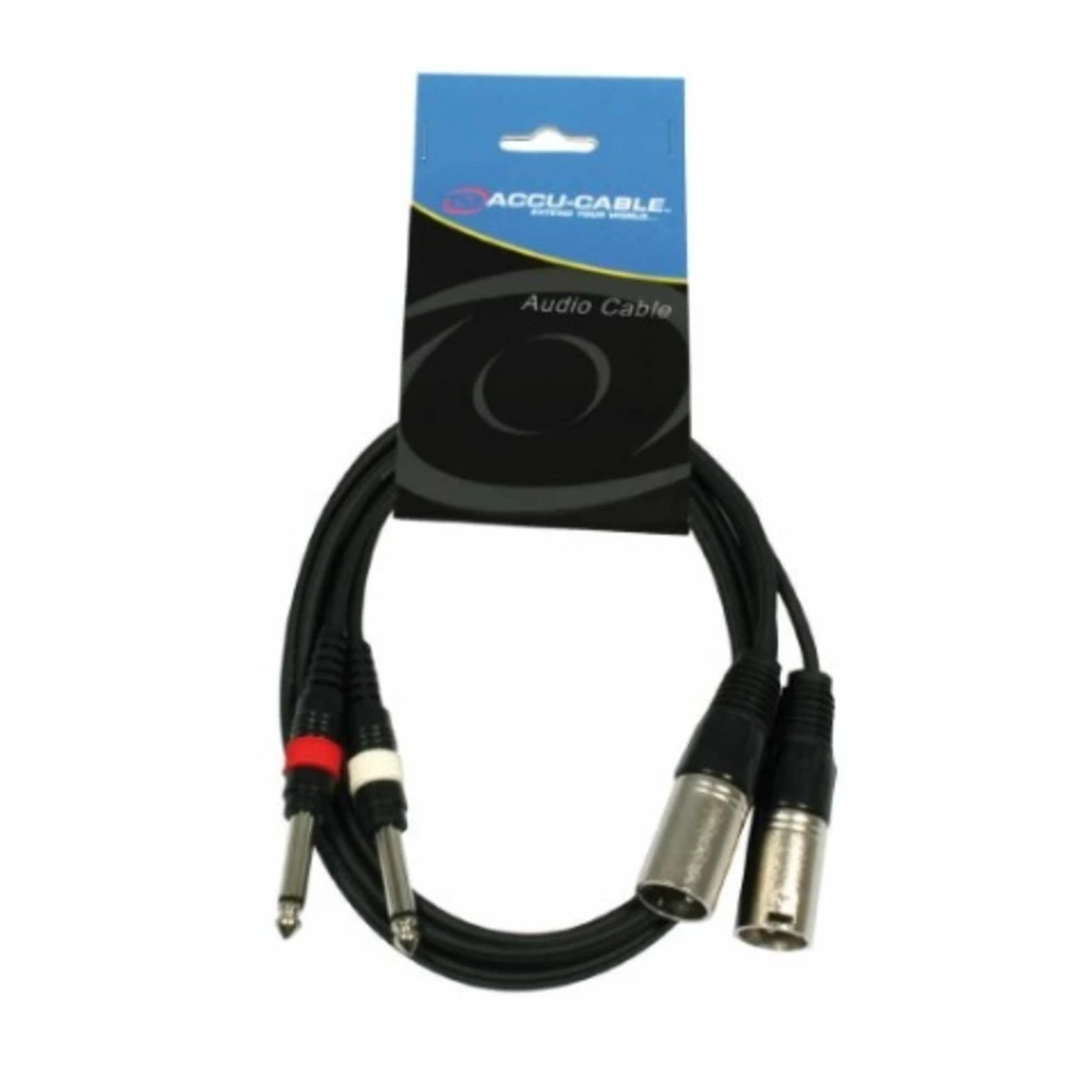 Кабель аудио 2xJack - 2xXLR American DJ AC-2XM-2J6M/1.5 1.5m