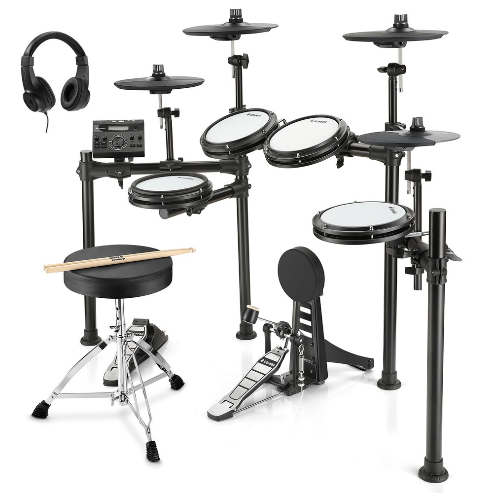 Электронная ударная установка Donner DED-200 Electric Drum Set 5 Drums 4 Cymbals