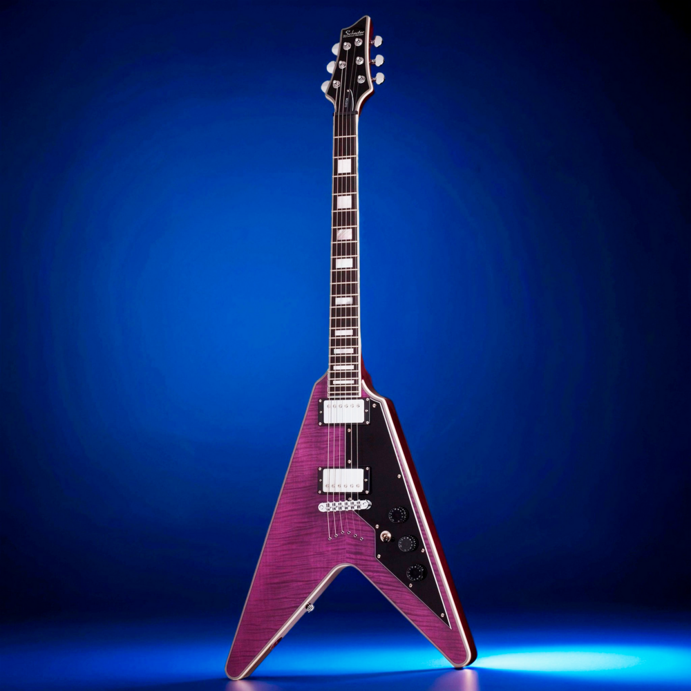 Электрогитара Schecter V-1 Custom Trans PURPLE