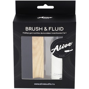 Щетка для чистки пластинок Alive Audio Brush & Fluid (щетка+жидкость 50мл)