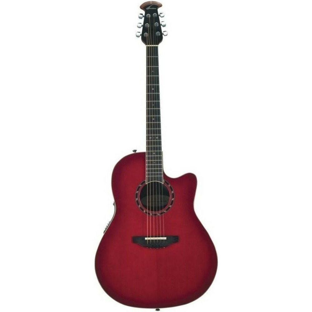 Электроакустическая гитара Ovation 2771AX-СBB-G Standard Balladeer Deep Contour Cutaway Cherry Cherry Burst