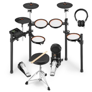 Электронная ударная установка Donner DED-100 Electric Drum Set 5 Drums 3 Cymbals