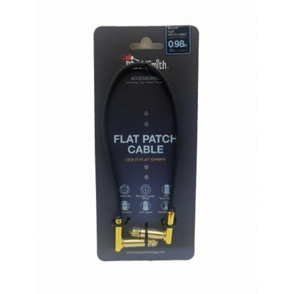 Кабель аудио 1xJack - 1xJack BlackSmith Patch Cable Gold Flat GSFPC-30 0.3m