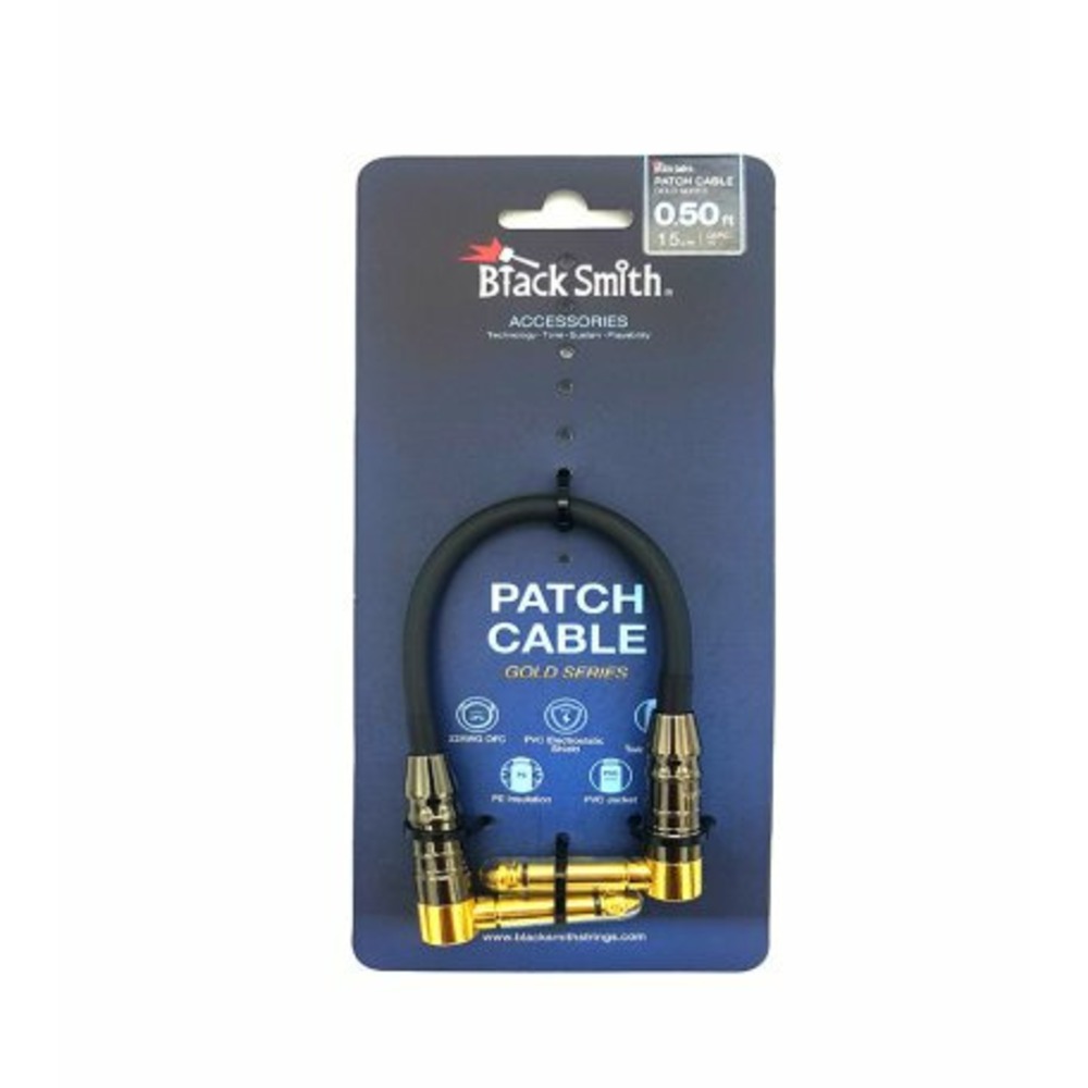 Кабель аудио 1xJack - 1xJack BlackSmith Patch Cable Gold Series GSPC-15 0.15m