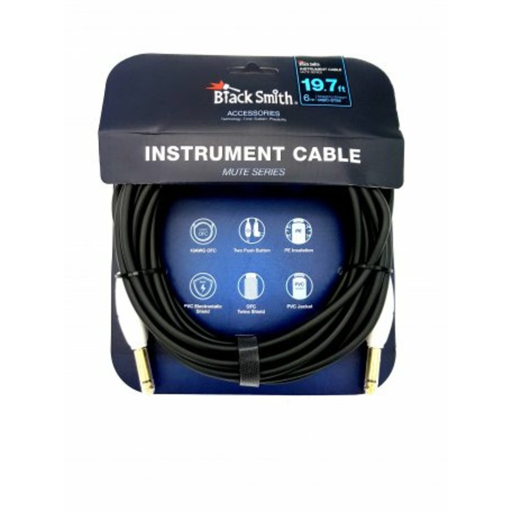 Кабель аудио 1xJack - 1xJack BlackSmith Instrument Cable Mute Series MSIC-STS6 6.0m