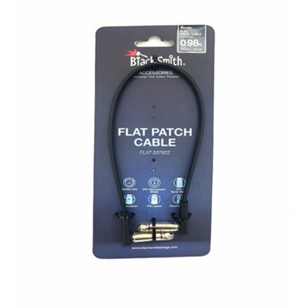 Кабель аудио 1xJack - 1xJack BlackSmith Flat Patch Cable FPC-30 0.3m