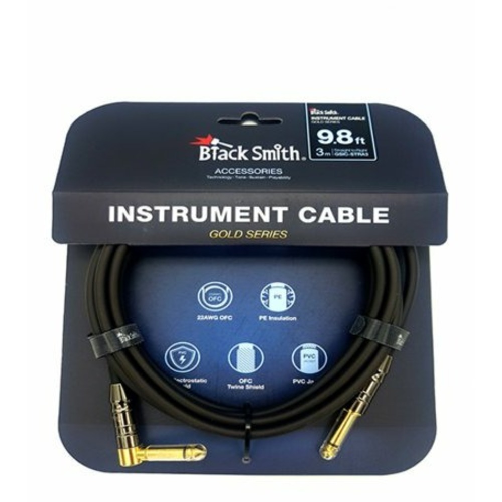 Кабель аудио 1xJack - 1xJack BlackSmith Instrument Cable Gold Series 9.8ft GSIC-STRA3