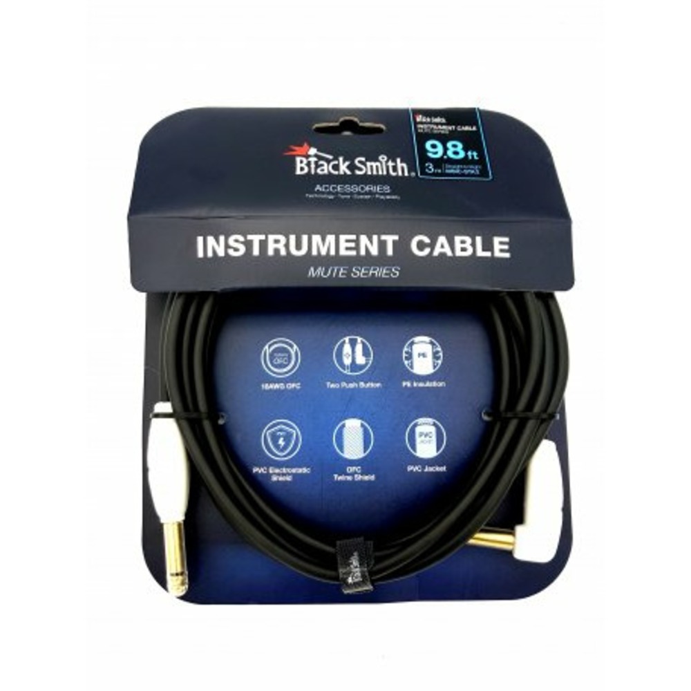 Кабель аудио 1xJack - 1xJack BlackSmith Instrument Cable Mute Series MSIC-STA3 3.0m