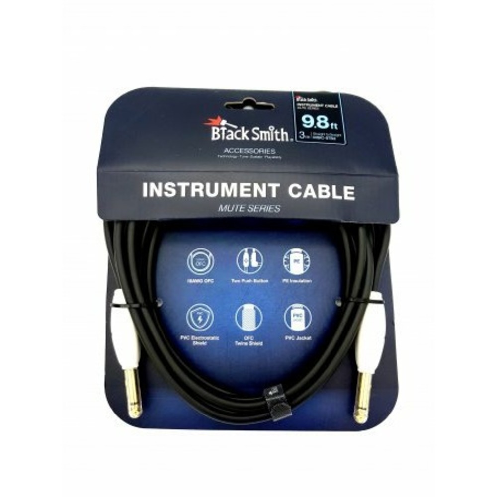 Кабель аудио 1xJack - 1xJack BlackSmith Instrument Cable Mute Series MSIC-STS3 3.0m