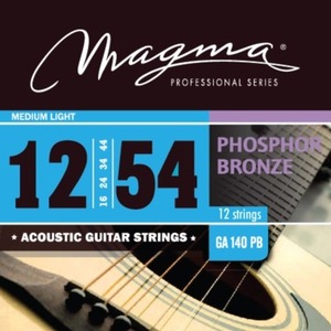 Струны для акустической гитары Magma Strings GA140PB12