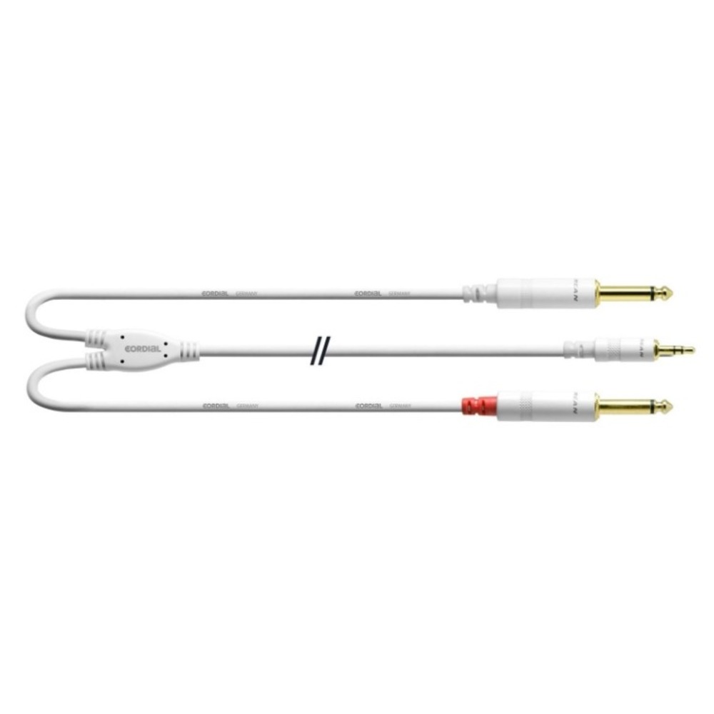 Кабель аудио 1xMini Jack - 2xJack Cordial CFY 6 WPP-SNOW 6.0m