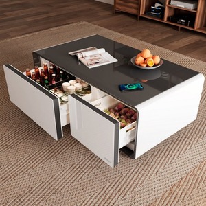 Умный кофейный столик с холодильником Eureka TB90 White+Black
