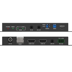 Комплект устройств для передачи сигнала HDMI по оптоволоконному кабелю Aberman EXT-FIB4KAR-TR