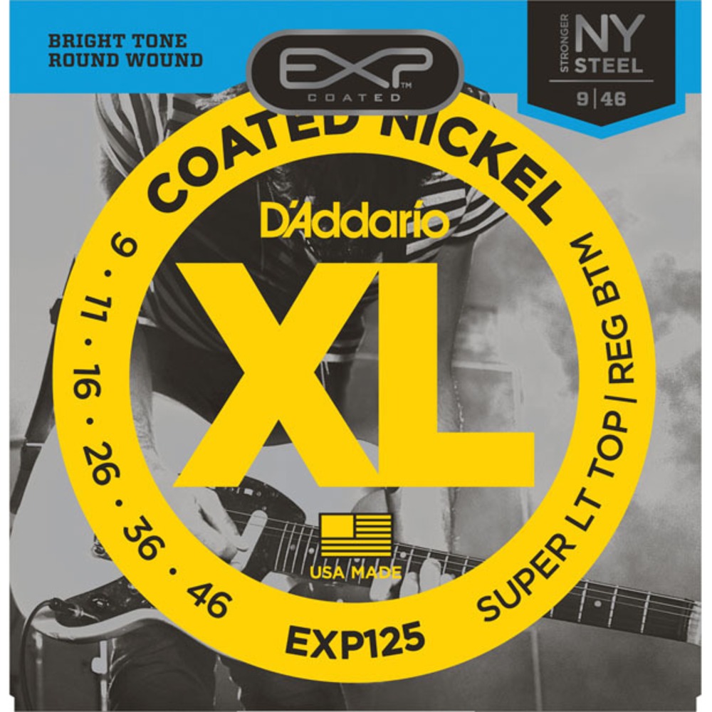 Струны для акустической гитары DAddario EXP125 Super Light Top/Regular Bottom cтруны для электрогитары