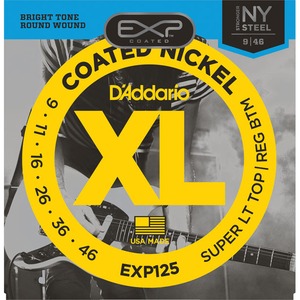 Струны для акустической гитары DAddario EXP125 Super Light Top/Regular Bottom cтруны для электрогитары