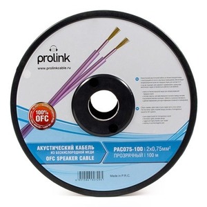 Кабель акустический с катушки двухжильный ProLink PAC075-100