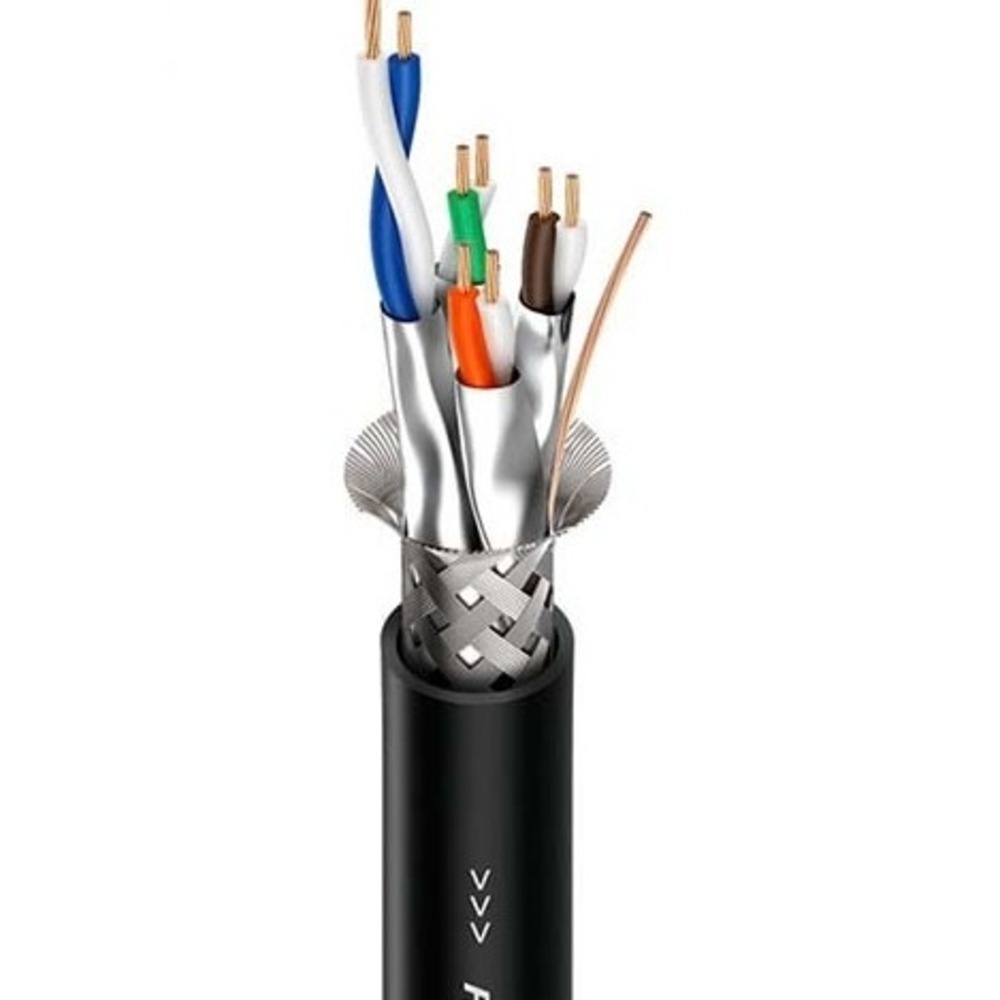 Кабель витая пара на катушке Roxtone C6AL-LSZH/100 Black 100.0m