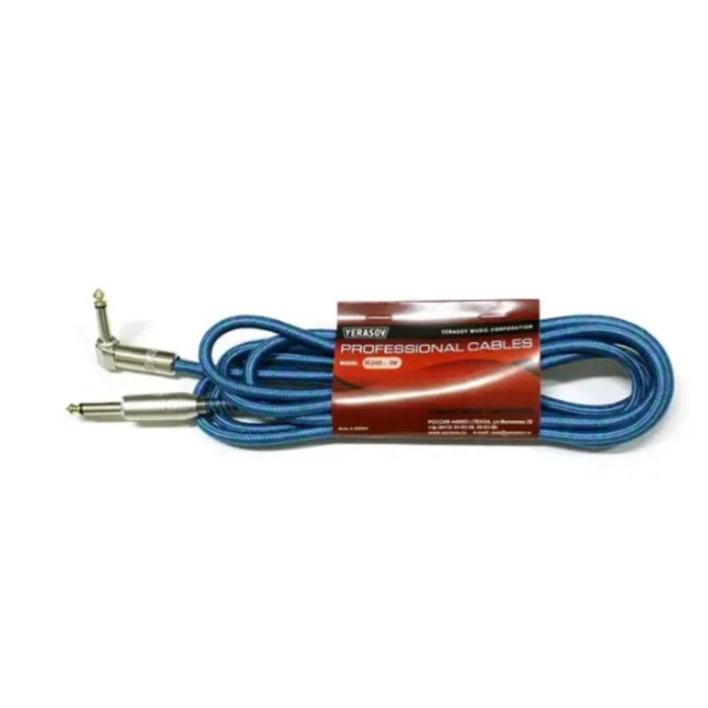 Кабель аудио 1xJack - 1xJack Yerasov LUXE3-5-BL