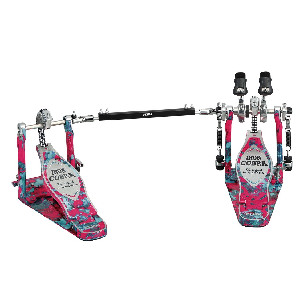 Педаль для барабана Tama IRON COBRA HP900RWCMS Rolling Glide Twin Pedal Coral Swirl