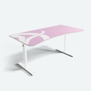 Стол игровой Arozzi Arena Gaming Desk - White-Pink