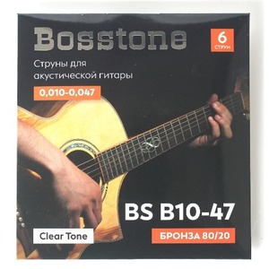 Струны для акустической гитары Bosstone Clear Tone BS B10-47