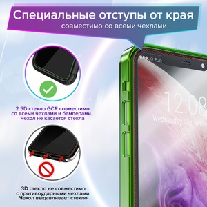 Защитное стекло на экран Антишпион для iPhone 15 Plus Greenconnect GCR-55606