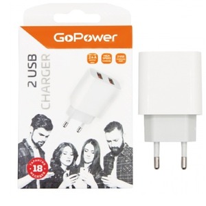 Сетевое зарядное устройство универсальное GoPower 00-00018570