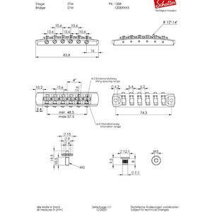 Гитарная фурнитура SCHALLER 12080100.11 451 STM NI