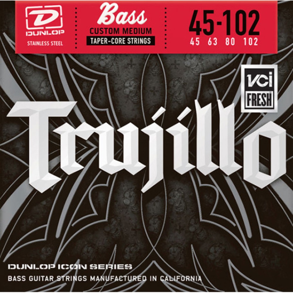 Струны для бас-гитары DUNLOP RTT45102T Robert Trujillo Icon