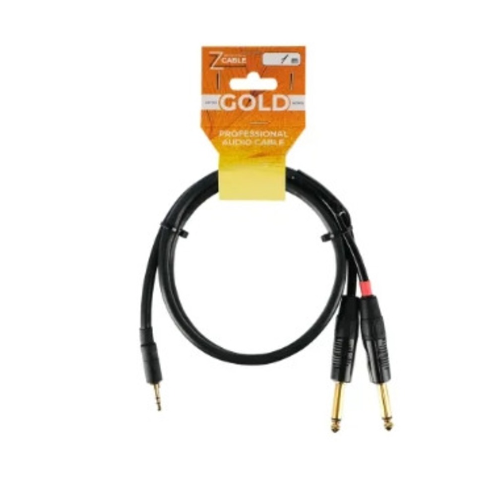 Кабель аудио 1xMini Jack - 2xJack ZZcable G52-3,5-2J-0100-0 1.0m