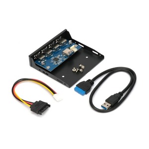 Хаб USB Gembird FP3.5-USB3-2A1C-CR