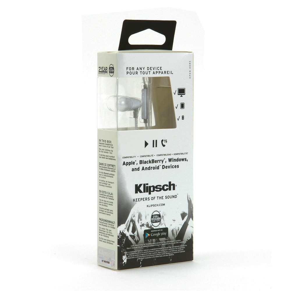 Наушники внутриканальные классические Klipsch Image S3m White